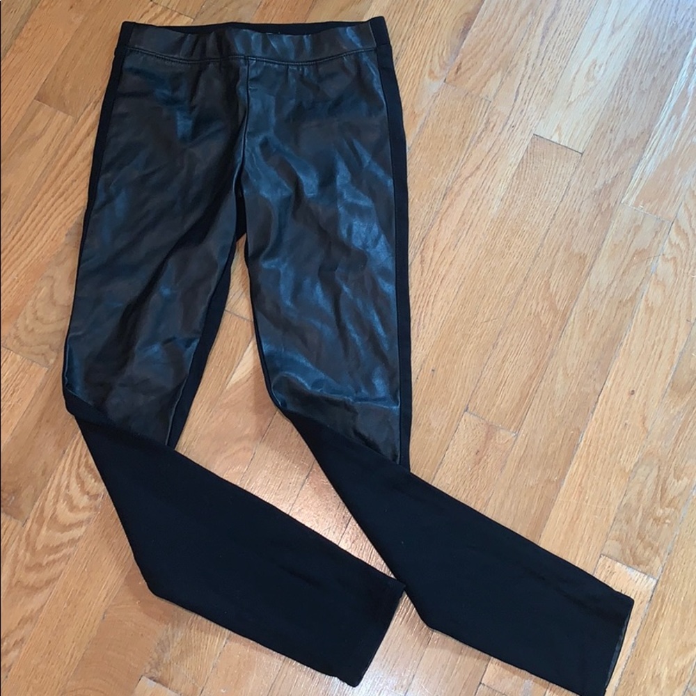Tractr girls pleather front leggings. Size 10